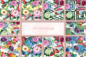 100 Patterns Of Flower Bouquets JPG