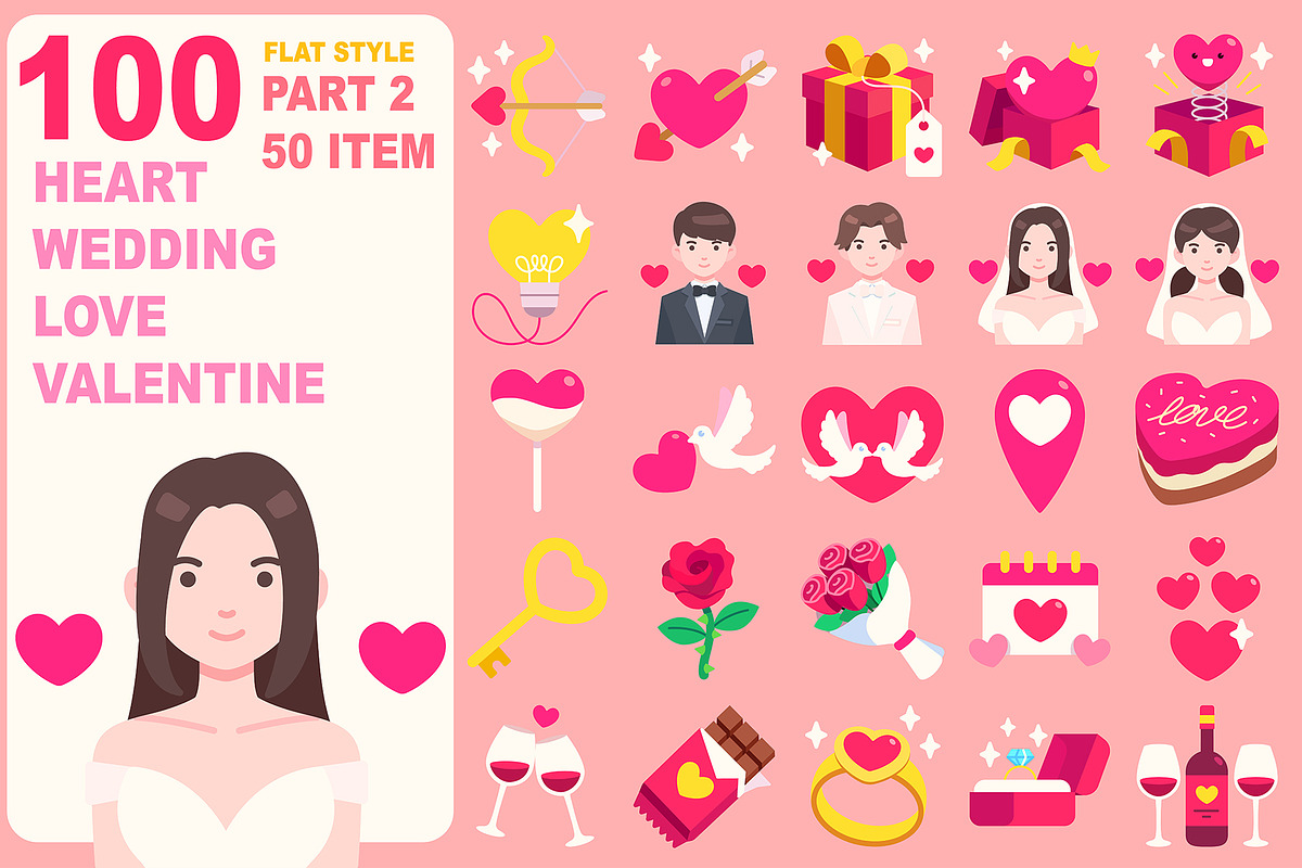 LoveWeddingHeartValentine Flat100, a Person Illustration by MRPOR (Photo 2 of 4)