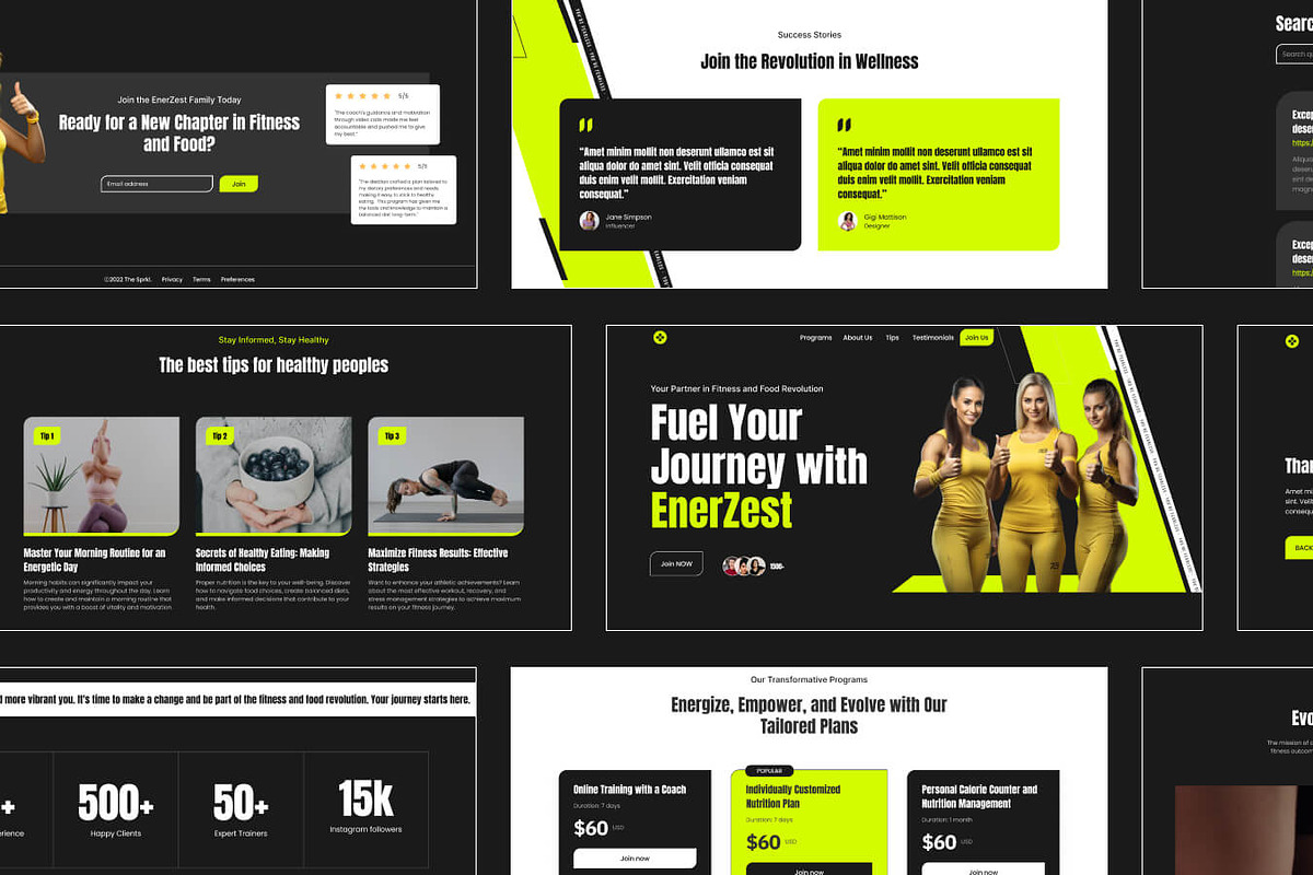 EnerZest - Fitness Website Template, a Landing Page Template by EGO Creative Innovations (Photo 3 of 5)