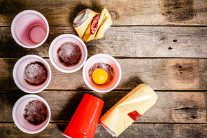 College party sport  beer pong featuring beer, pong, and game