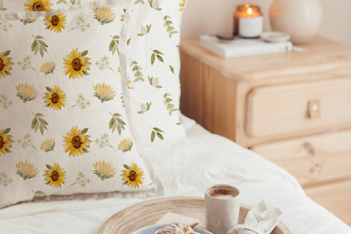 Watercolor Sunflower Set, a Decorative Illustration by Jenteva Art (Photo 14 of 16)