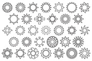 SUNS outline icons: 10 versions, an Outline Icon by beguima (Thumbnail 2 of 11)