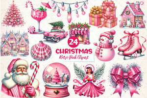 Retro Pink Christmas Sublimation, an Illustration by CreationArt