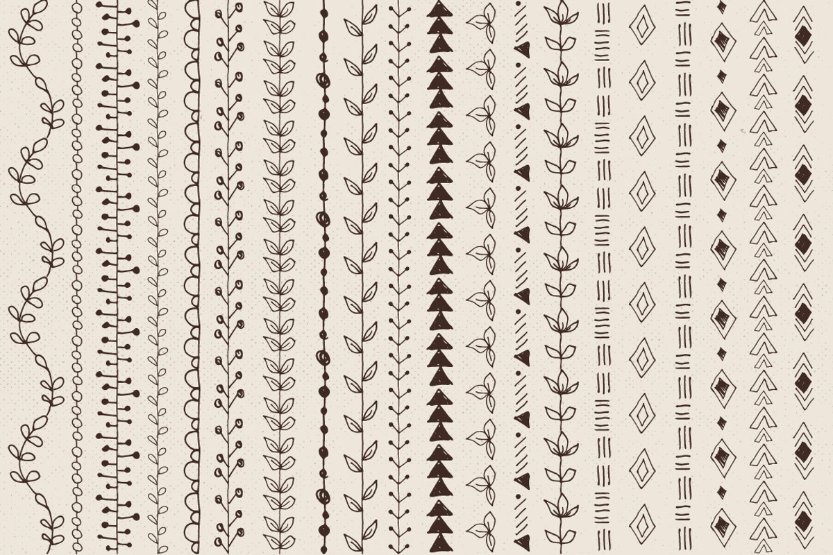 Vector Pattern Brushes Set preview 3