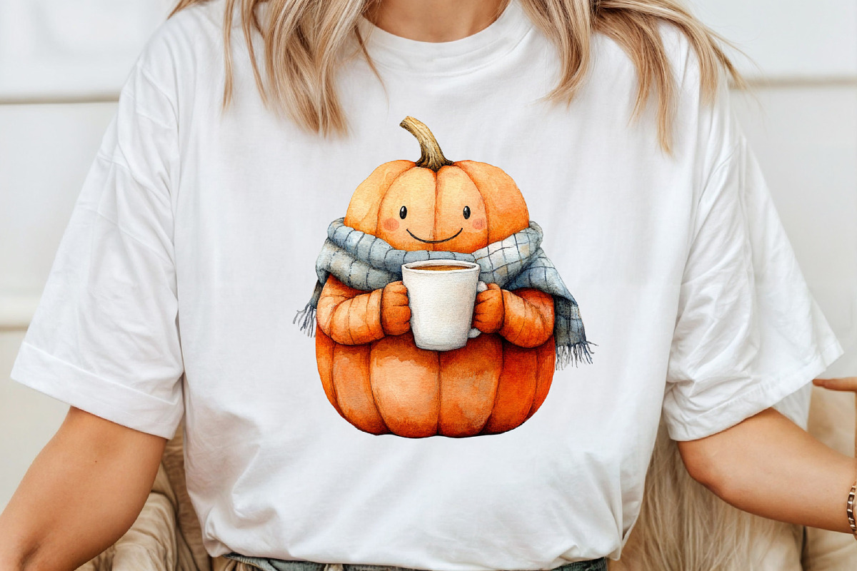 Pumpkin and Coffee Halloween Bundle, an Illustration by Pixels.Craft (Photo 4 of 7)