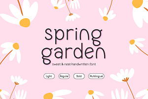 Spring Garden Cute Planner Font, a Handwritten Font by Kaya Fonts