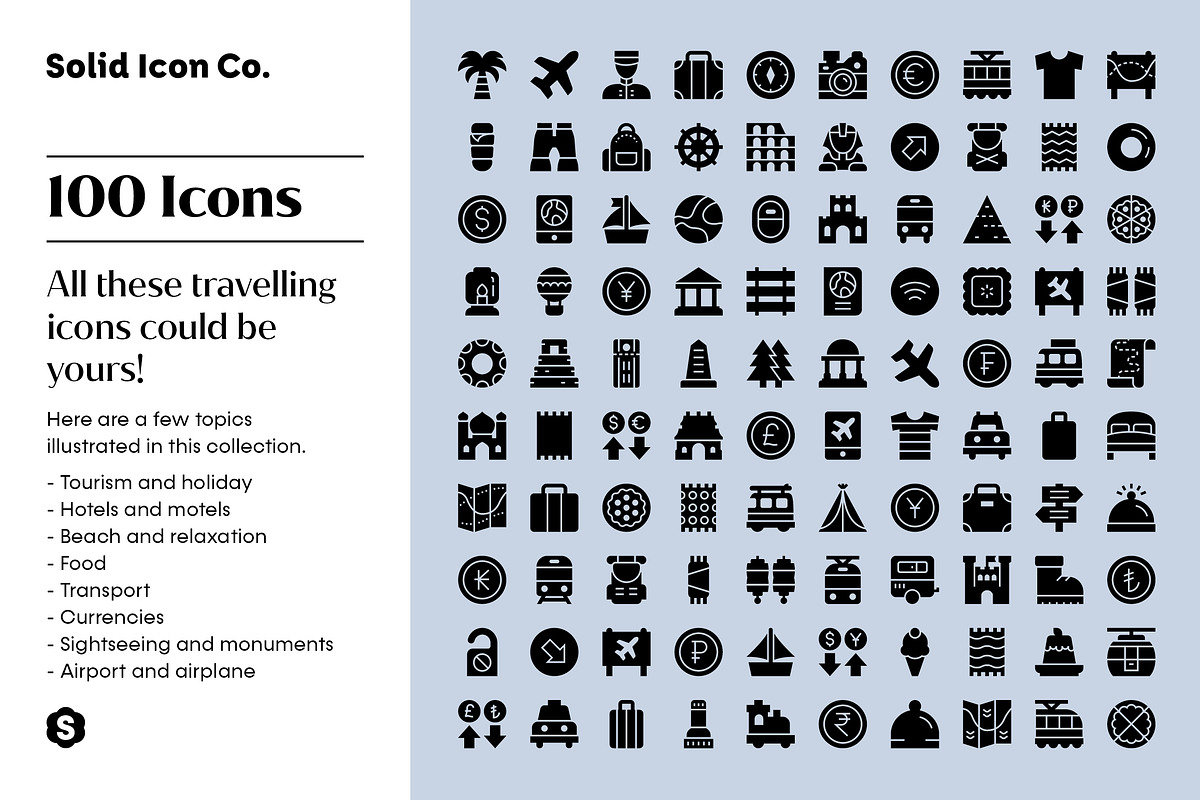 Travel Icons, a Solid Icon by Solid Icon Co (Photo 5 of 6)