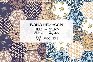 Boho Tile Seamless Pattern Bundle, a Pattern Graphic by StudioGlouna