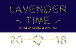 LAVENDER-TIME-Color font, a Font by Zimages