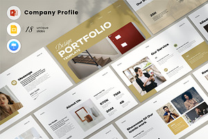 Design Portfolio Presentation, a Presentation Template by Pradaxa