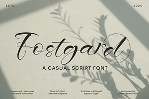 Fostgard - Casual Script Font, a Script Font by Dhabee