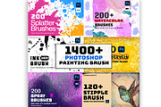 1400+ Photoshop Painting Brush Kit, a Brush Add-On by Chipshpow Graphics (Thumbnail 1 of 8)
