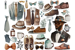 Dapper Dad Fathers Day Clipart