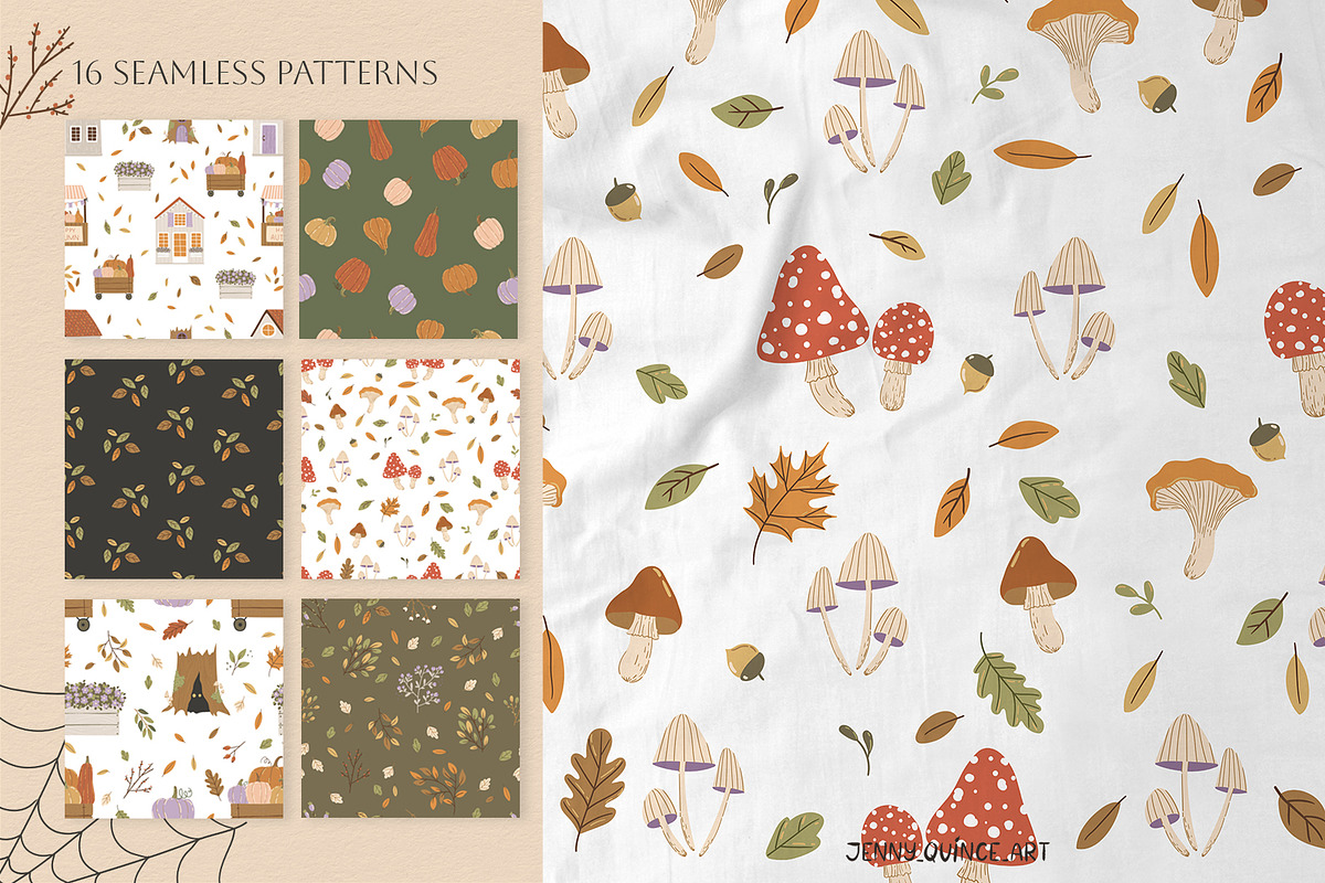 Halloween Vector Clipart & Patterns, a Decorative Illustration by Jenny Quince (Photo 10 of 14)