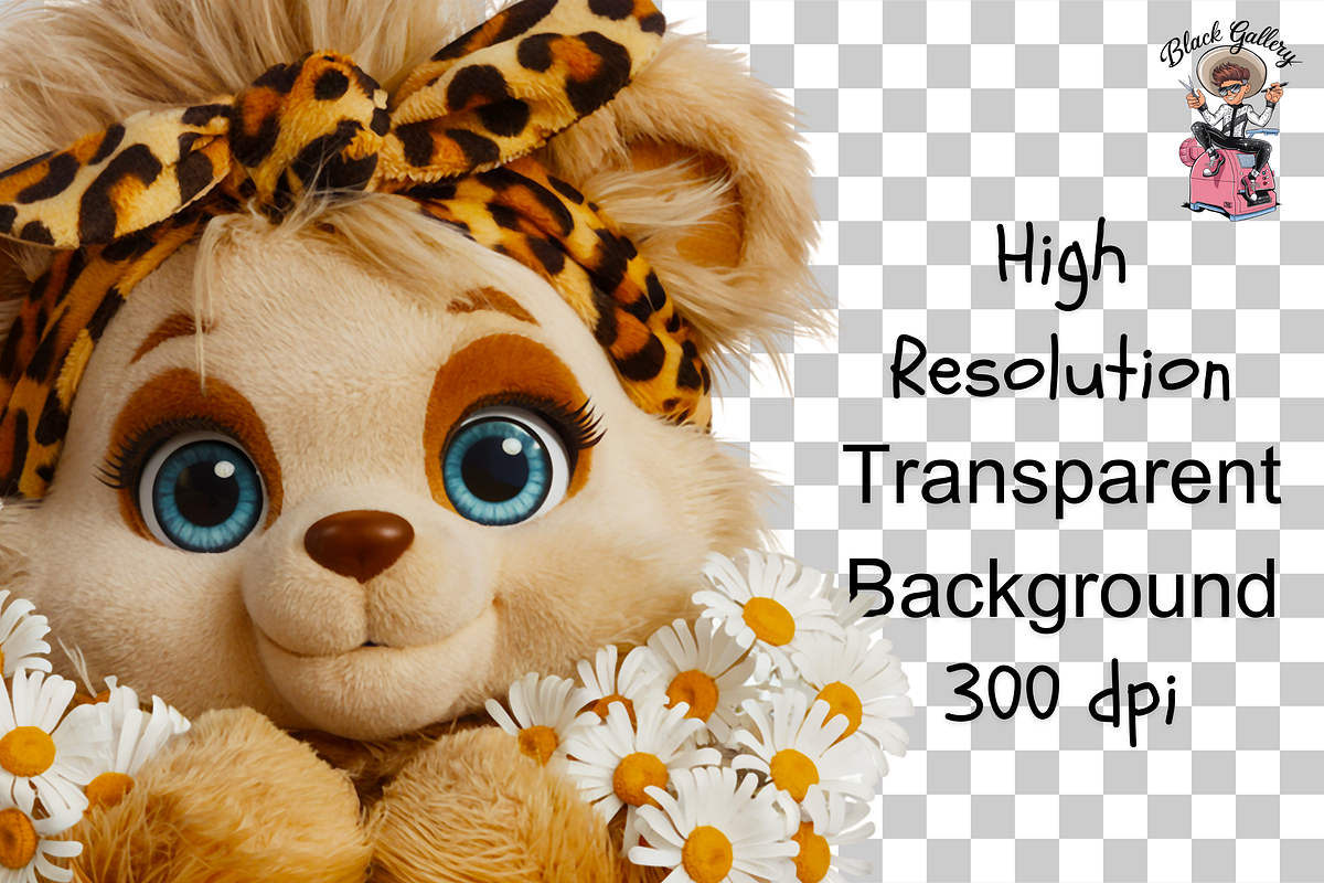Bear with Leopard Bow PNG Bundle, a Graphic by Clipart Bloom (Photo 10 of 12)
