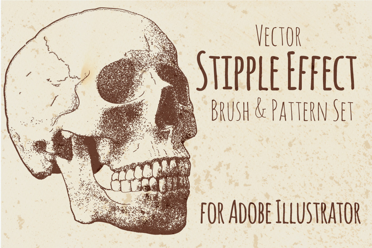 Stipple Effect set for Illustrator, a Brush Add-On by Transfuchsian (Photo 1 of 3)