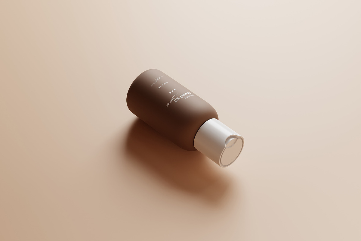 Small Disc Top Cap Bottle Mockups, a Packaging Mockup by pmvch (Photo 8 of 11)