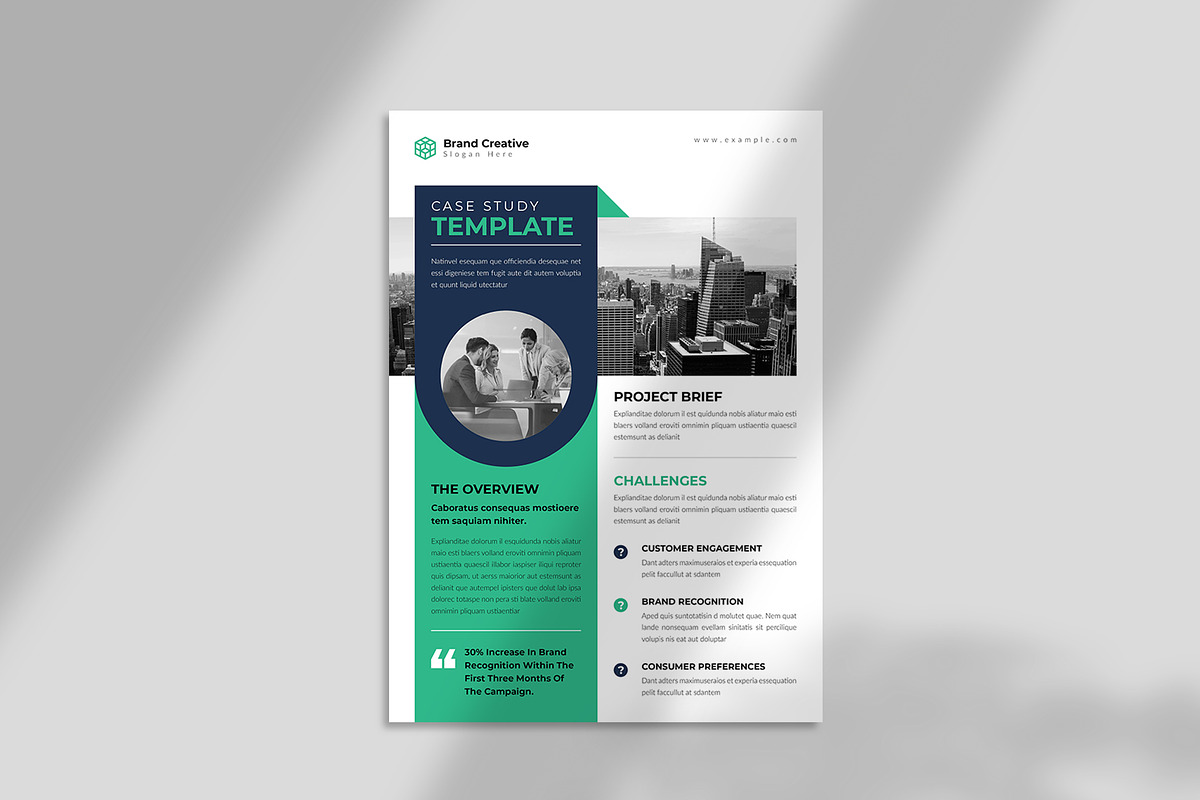 Business Case Study Flyer Template, a Flyer Template by Spark_Creative (Photo 2 of 5)
