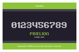 Pixelion Pixel Game Font