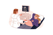Pregnant women, motherhood set, a Person Illustration by PaperTrident (Thumbnail 3 of 9)