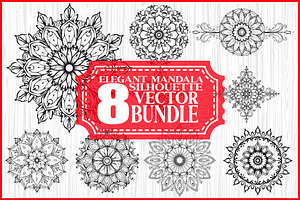 Mandala Silhouette Vector Bundle, an Illustration by Designer_Momina
