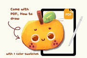 Procreate Mikan Soft Texture Brushes, a Brush Add-On by ProcreateiBox (Thumbnail 5 of 6)
