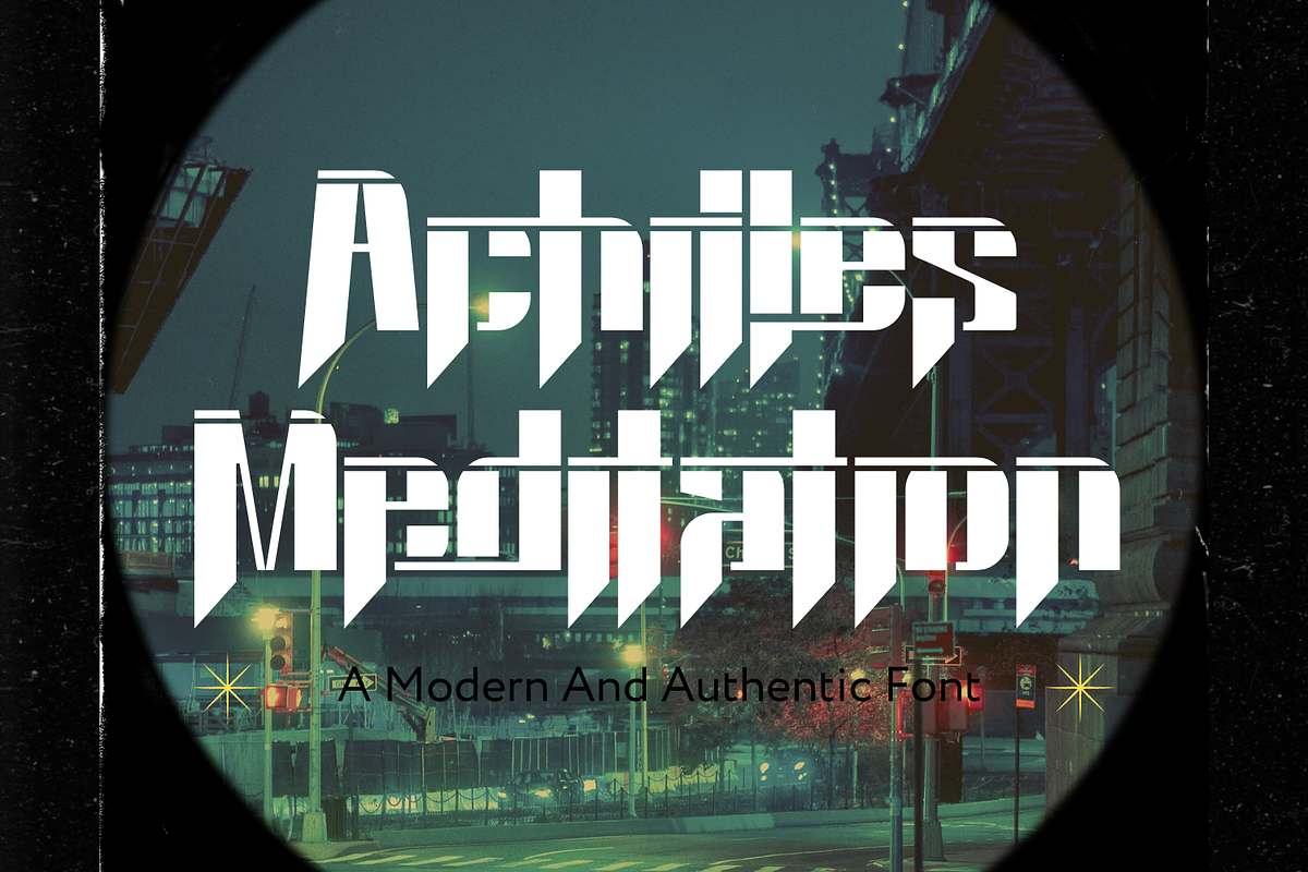 Achilles Meditation - Hero Font, a Sans Serif Font by 177Studio (Photo 1 of 8)