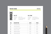 Minimal Professional Invoice Design, a Stationery Template by MightyDesign (Thumbnail 2 of 8)