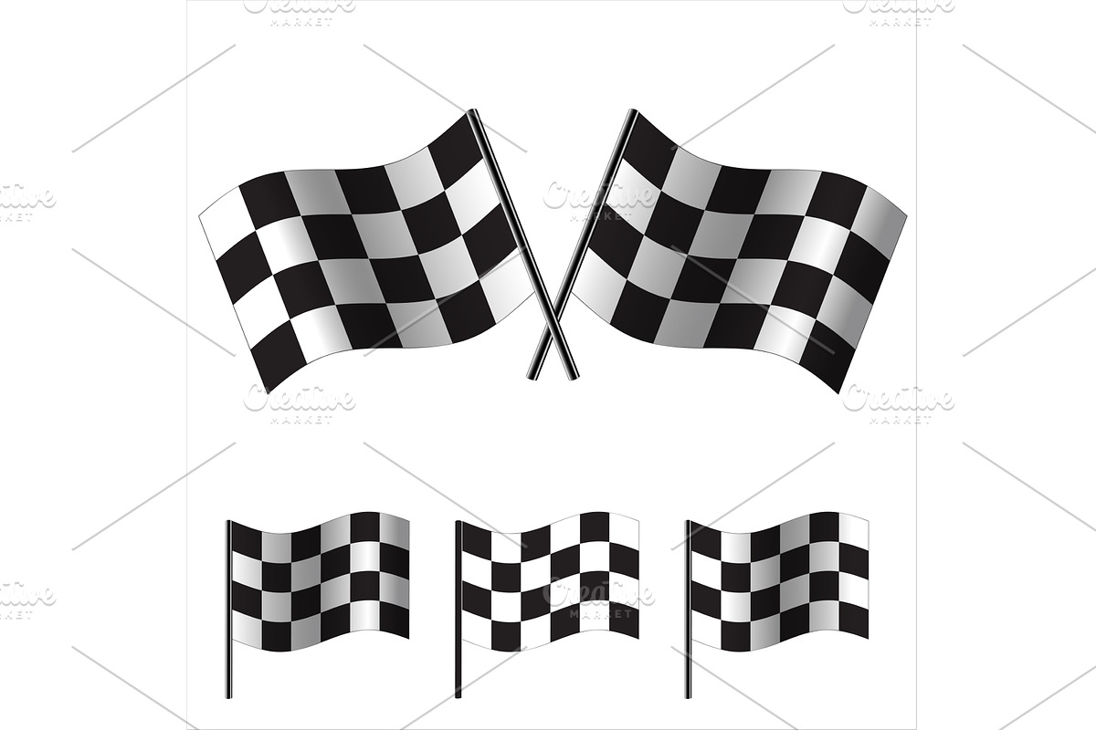 Checkered Flags (racing). Vector, a Sport Illustration by piter.goskov