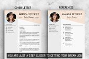Feminine Resume Template / CV, a Resume Template by LevelUpResume (Thumbnail 5 of 5)