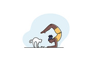 Yoga practice & cat illustration set, a Healthcare Illustration by tetiana.svirska (Thumbnail 13 of 17)