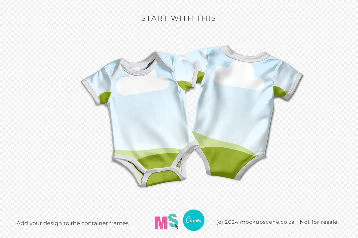 Baby One Piece Canva Smart Mockup, an Apparel Mockup by Mockup Scene (Photo 11 of 16)