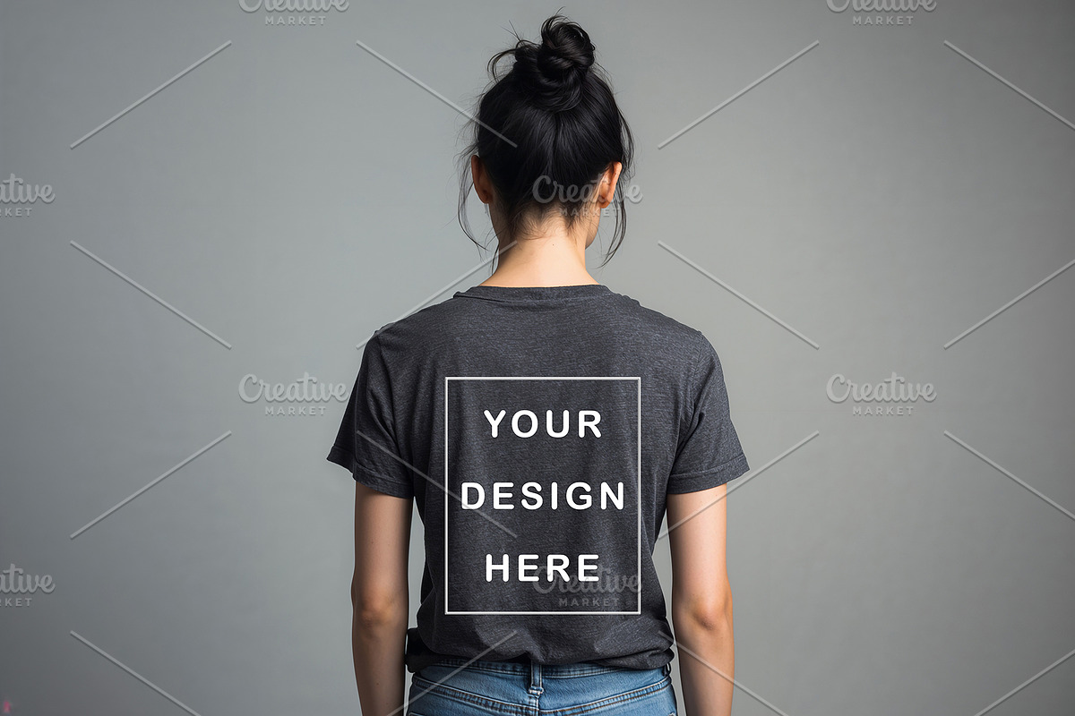 T-Shirt Mockup - Dark Gray Edition, a Shirt Mockup by ForhadGFX (Photo 6 of 12)