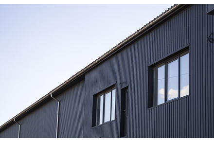 Black corrugated iron sheet used as, an Architecture Photo by volodymyrshtun13795