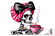 Skeleton PNG with Pink Bow Bundle, a Graphic by Clipart Studio (Thumbnail 2 of 12)