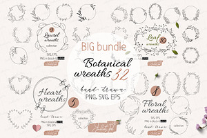 Leaves wreaths: bundle