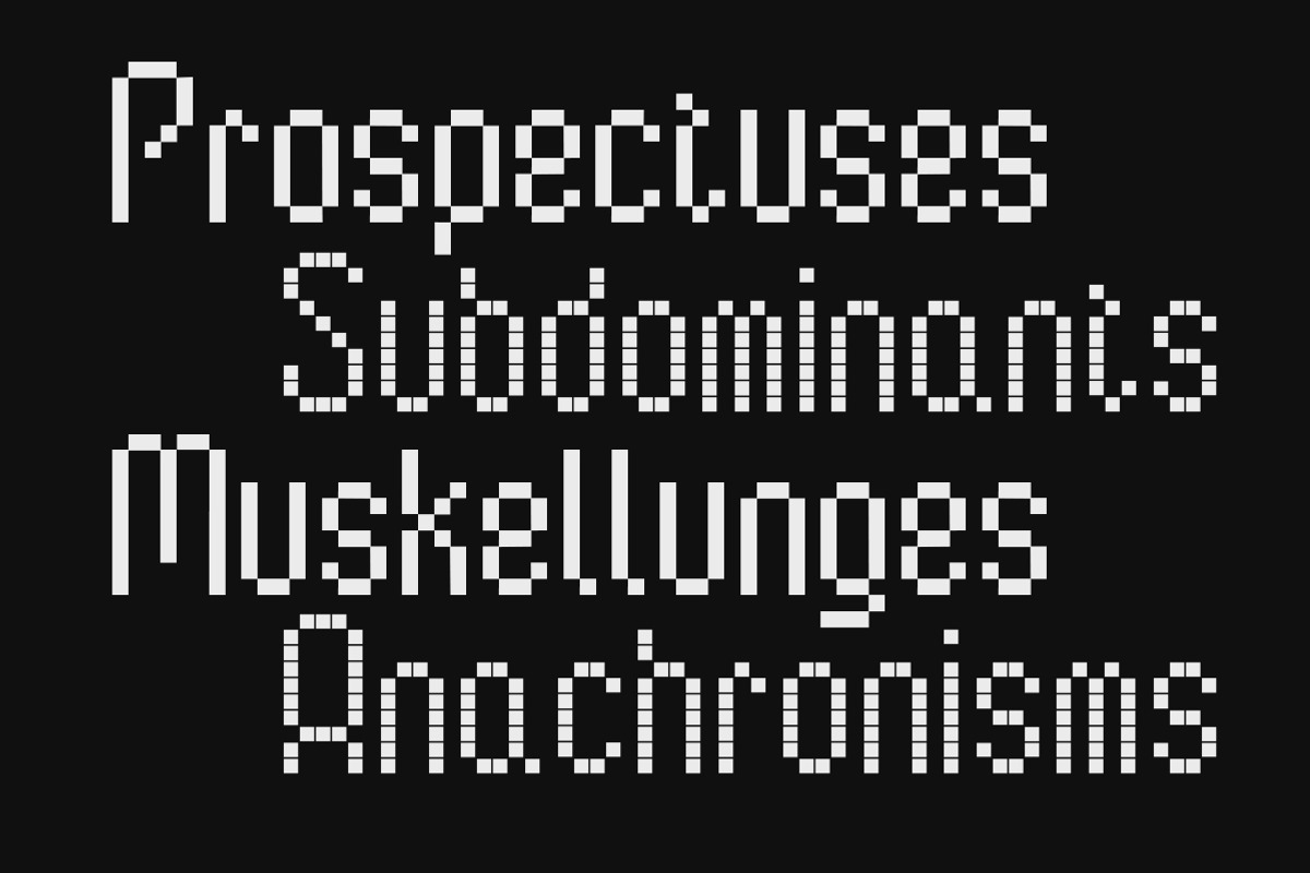 Byte Square Pixel Typeface, a Sans Serif Font by Letterhend Studio (Photo 9 of 12)