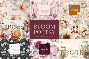 Bloom Poetry – 8 in 1 Luxury Floral, an Illustration by Karma