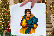 Modern Winter Girls Clipart Bundle, an Illustration by Craft Nest (Thumbnail 4 of 8)