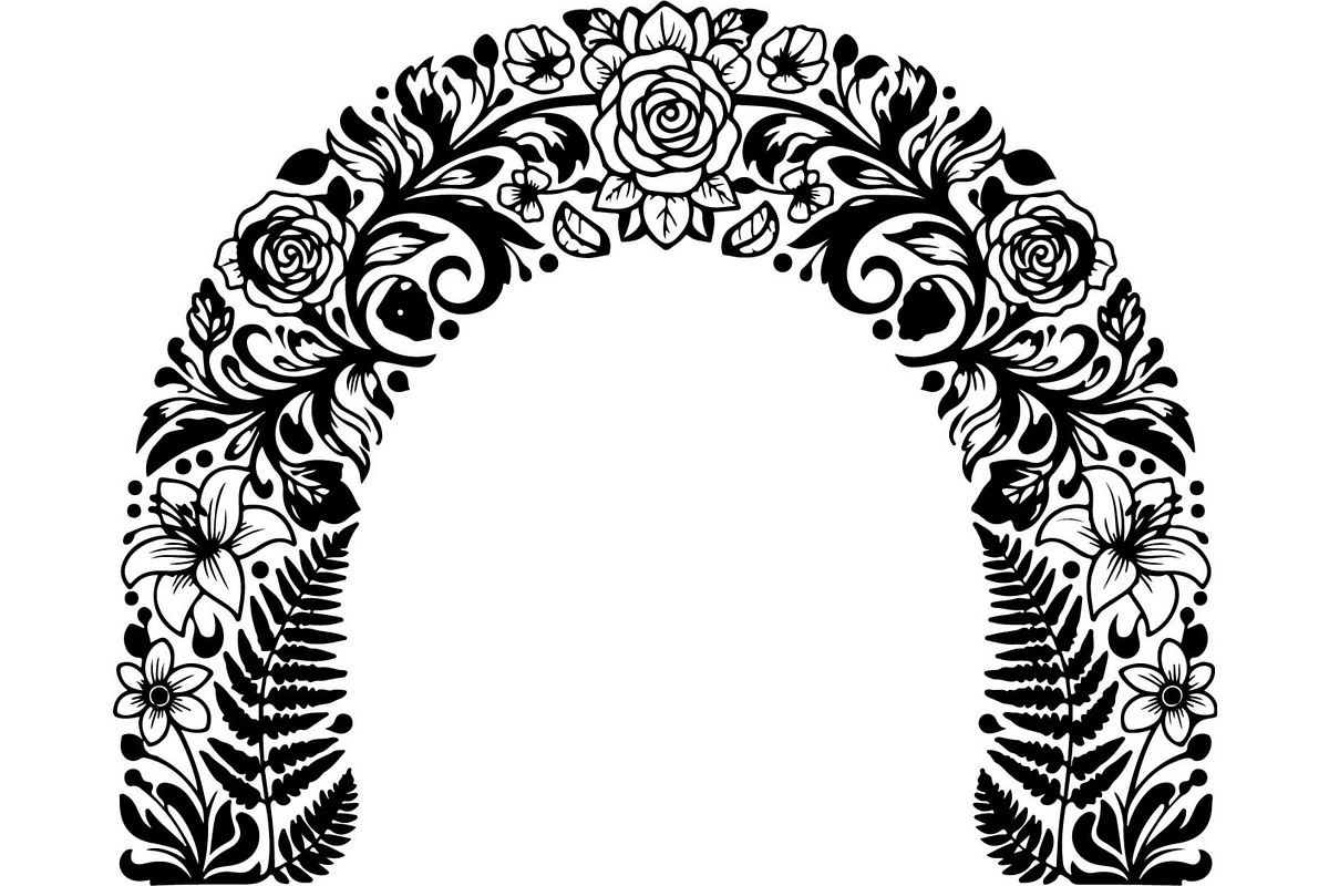 Vintage Ornamental Arch Frame Vector, a Decorative Illustration by Designer_Momina (Photo 6 of 21)