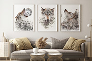 Forest Wolf. Watercolor Wall Art, an Animal Illustration by Lumitar (Thumbnail 4 of 8)