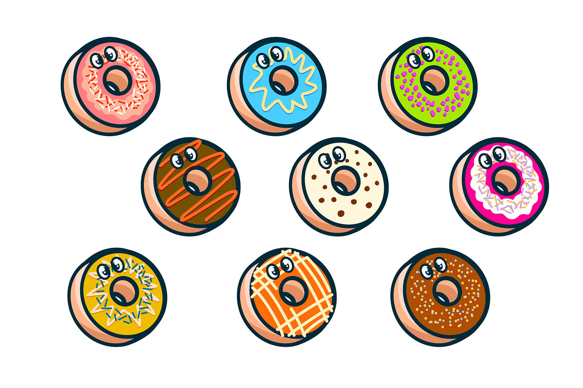 CUTE FOOD ICONS SET, a Food Illustration by grindstudio (Photo 5 of 8)