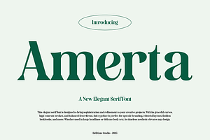 Amerta Elegant Serif Font