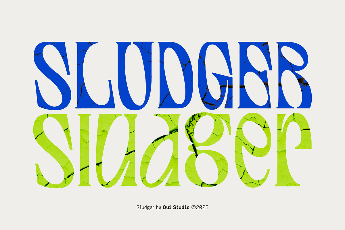 Sludger Edgy Display Font, a Serif Font by Oui Studio (Photo 1 of 10)