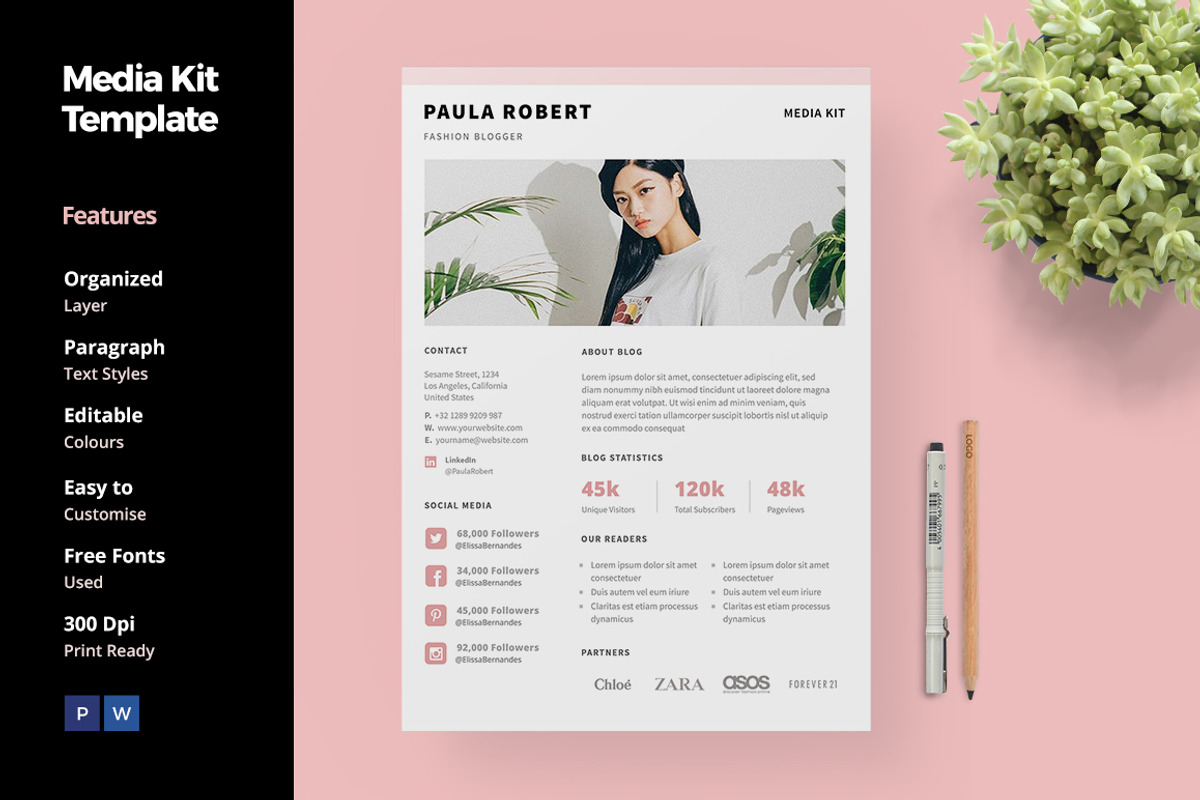 Media Kit for Blogger, a Social Media Template by ariodsgn (Photo 1 of 4)