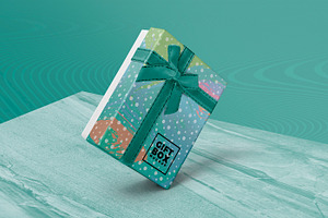 Photorealistic Gift Box Mockups