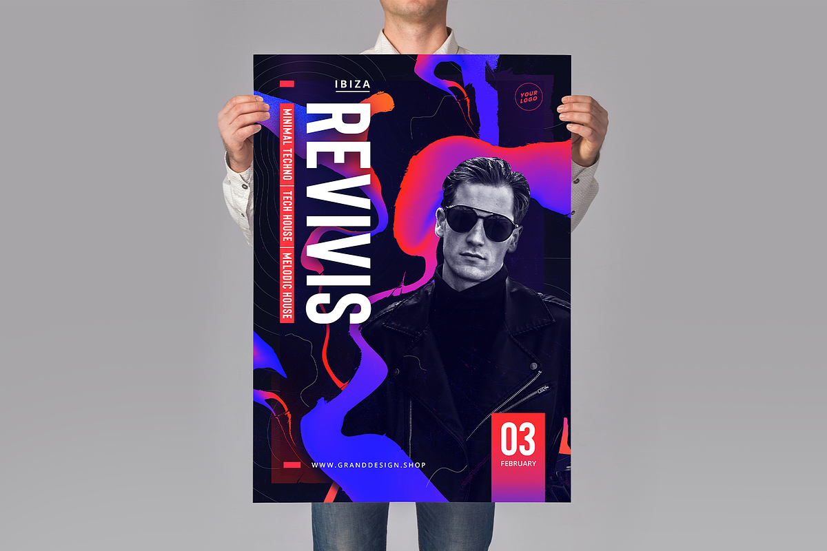 Gradient Party Flyer Template, a Flyer Template by Grand Design (Photo 1 of 3)
