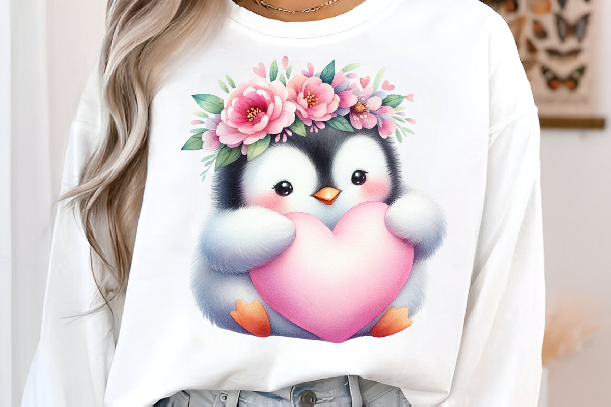 Penguin Valentine's Day Clipart, an Illustration by SinaCreation (Photo 7 of 11)