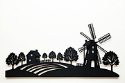 Dutch Windmill Field Set, an Illustration by BIPLOB EXPERT (Thumbnail 9 of 10)