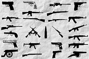 Gun Weapons Silhouette, a Technology Illustration by newminddesign (Thumbnail 1 of 3)